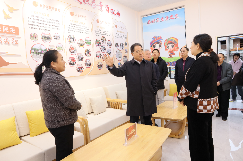 12月11日，叶贞琴调研清远市连山县吉田社区人大代表联络站.jpg